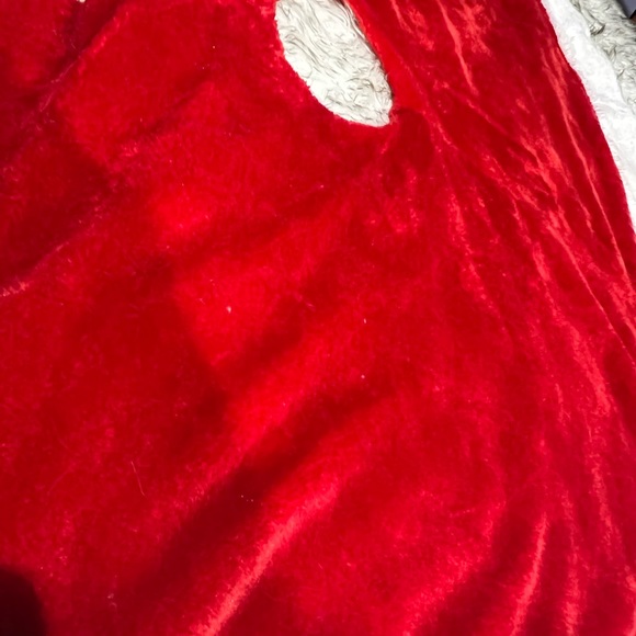 Santa fur Christmas holiday Tree skirt - Picture 6 of 6